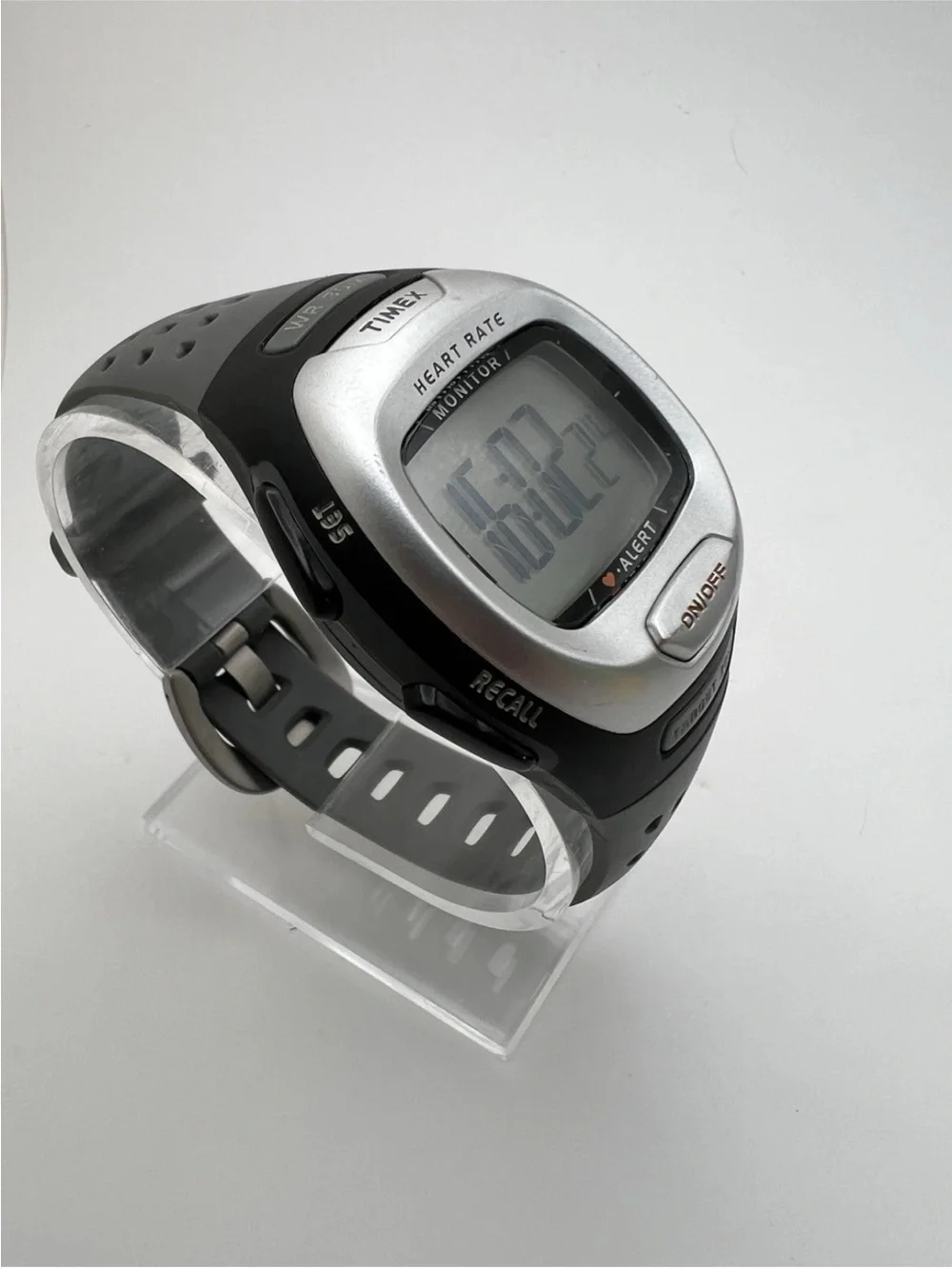 Timex Digital Heart Rate Sports Watch - Black, Silver & Orange